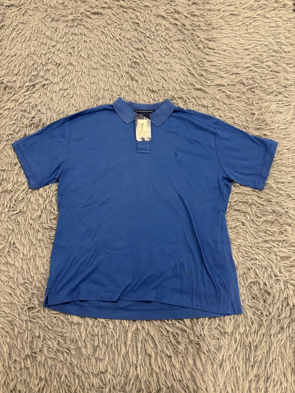 NEW Ralph Lauren Golf Women Blue Short Sleeve Polo Shirt Large Preppy Cotton